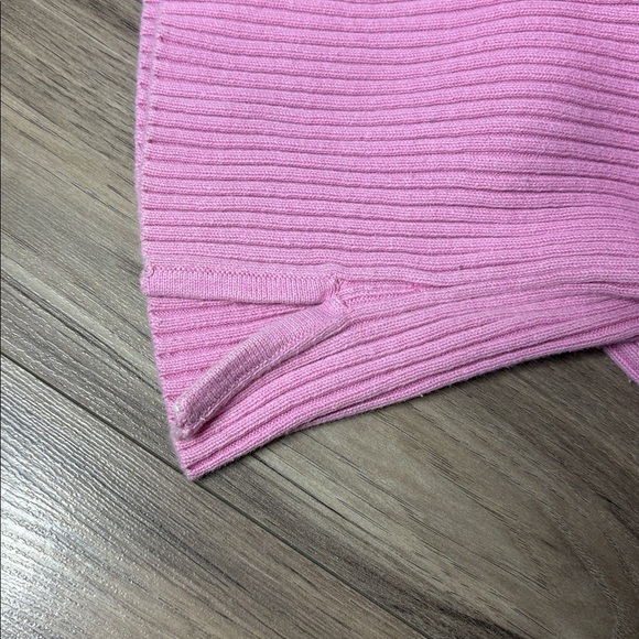 DKNY Pink Ribbed Long Sleeve Top - Picture 6 of 6